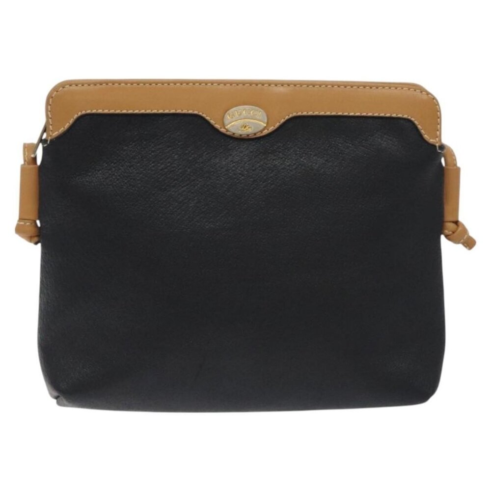 Authentic GUCCI Shoulder Bag Leather Black - Picture 5 of 16